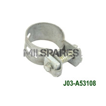 Clamp, filler tube to x over