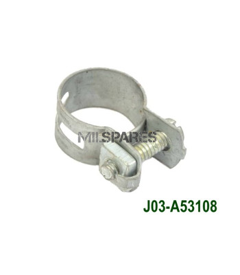 Clamp, filler tube to x over